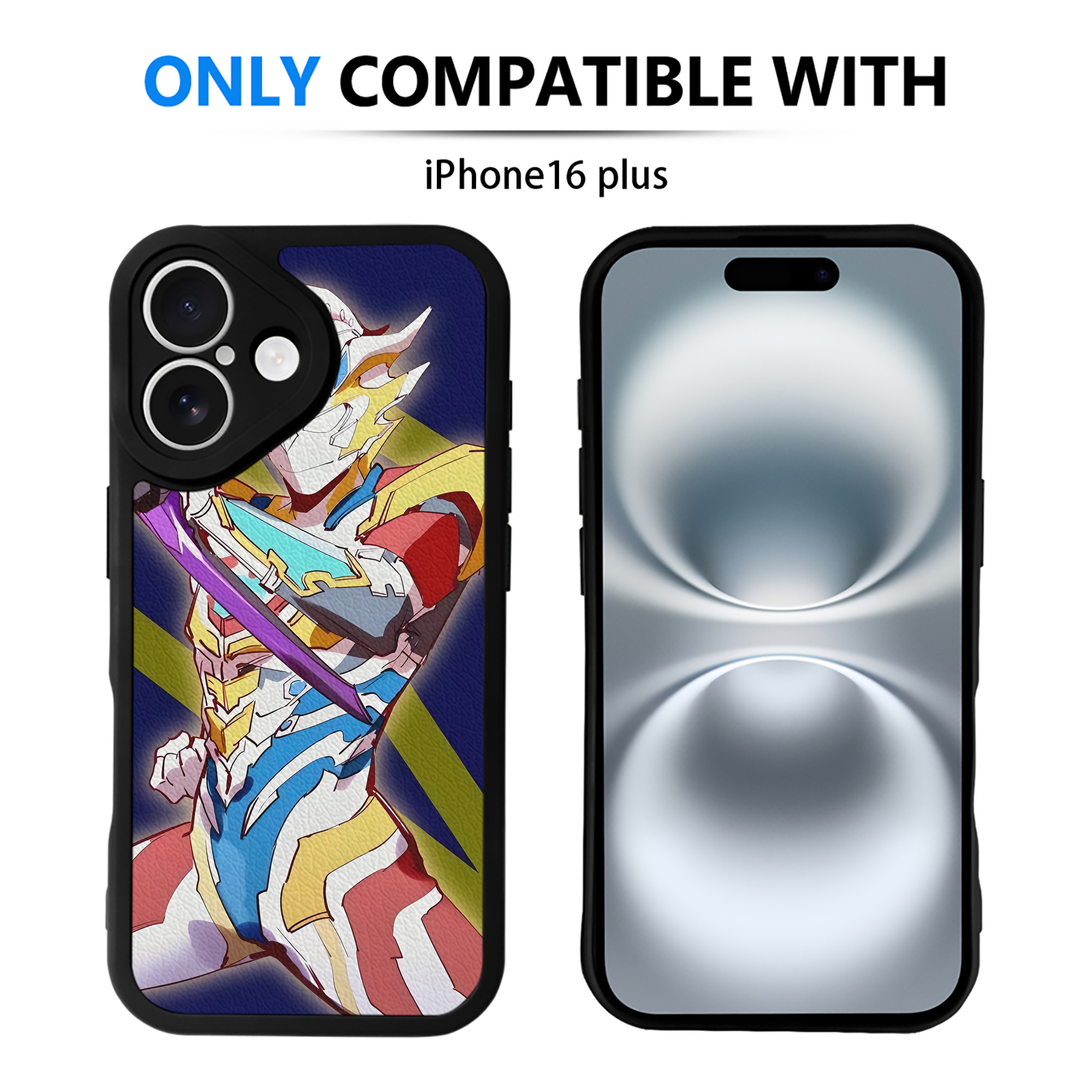 （画像用） ウルトラマン Ultraman 【iPhone 16シリーズ対応】シリコンスマホケース（レザー調） 材質：シリコン